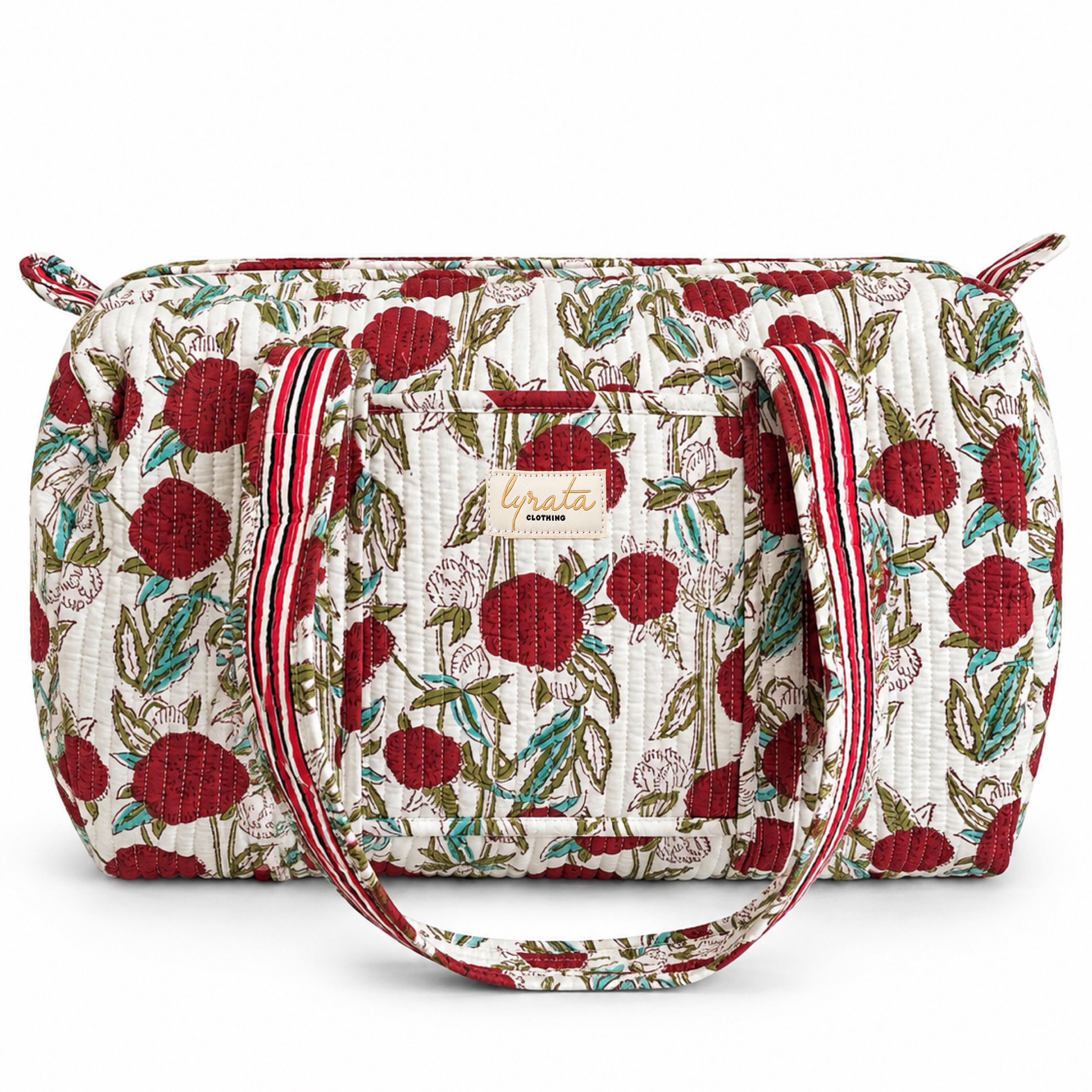 Duffle Bag Viajera · Granate y Oliva