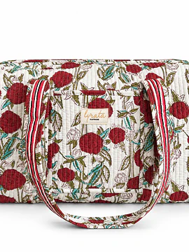 Duffle Bag Viajera · Granate y Oliva