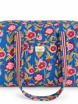 Duffle Bag Viajera · Cobalt Floral 