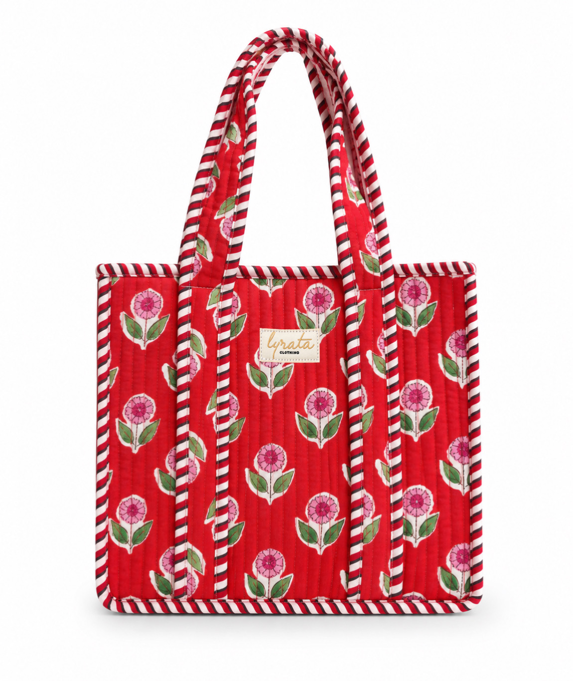 Mini Tote Bag 21 × 23 cm · Red Posy