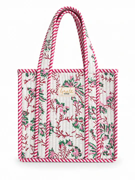 Mini Tote Bag 21 × 23 cm · Coral Rose 