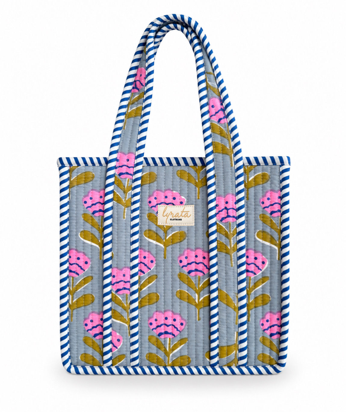 Mini Tote Bag 21 × 23 cm · Fuchsia & Smoke 