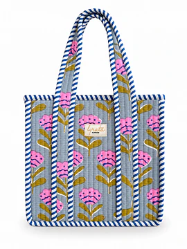 Mini Tote Bag 21 × 23 cm · Fuchsia & Smoke 
