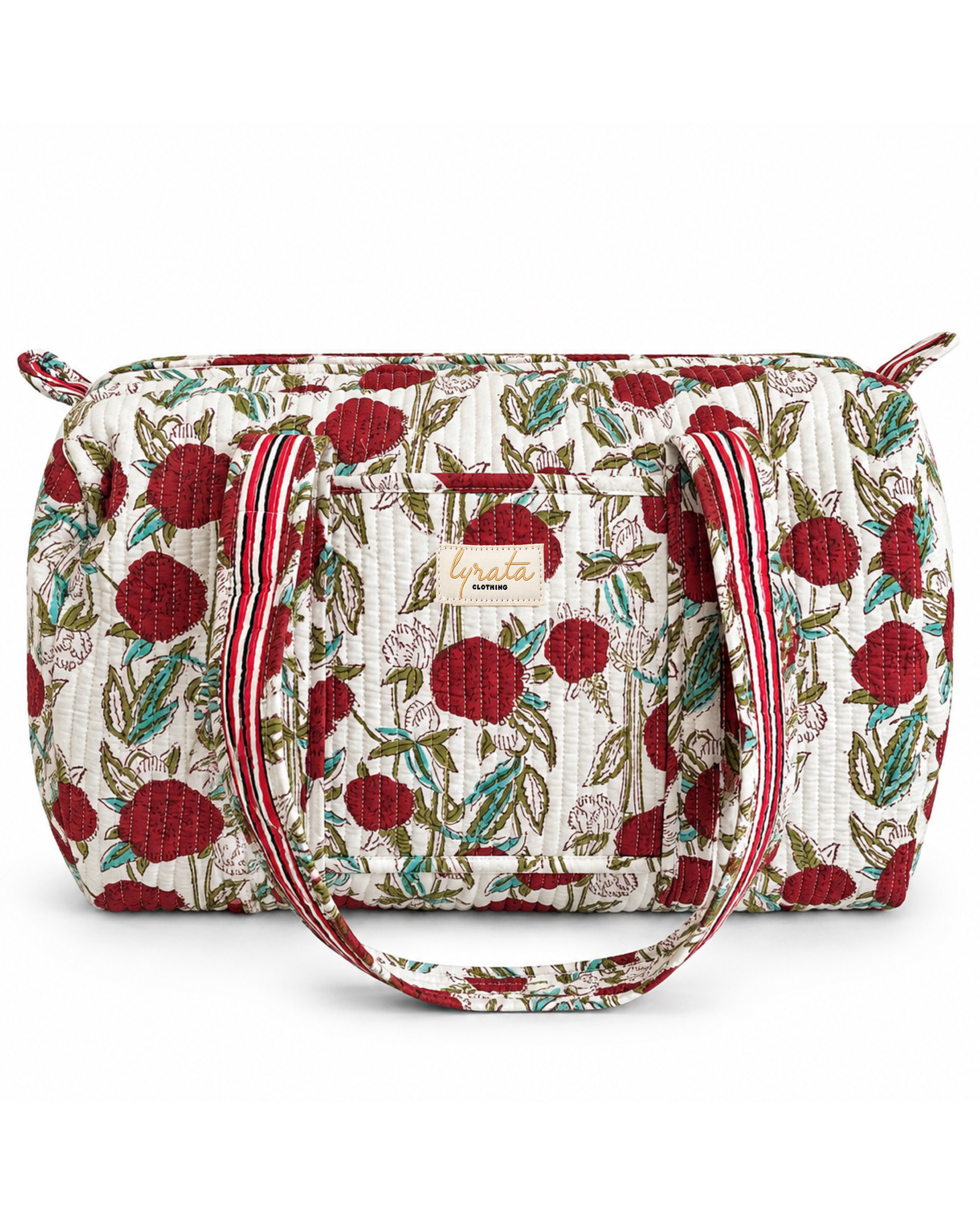 Duffle Bag Viajera · Granate y Oliva