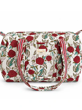 Duffle Bag Viajera · Granate y Oliva
