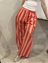 Pantalón de Rayas en Algodón – Coral Riviera