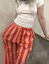 Pantalón de Rayas en Algodón – Coral Riviera