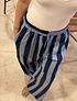 Pantalón de Rayas en Algodón – Azul Riviera