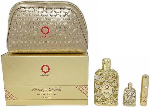 ESTUCHE AL HARAMAIN ORIENTICA ROYAL AMBER (4 PIEZAS)