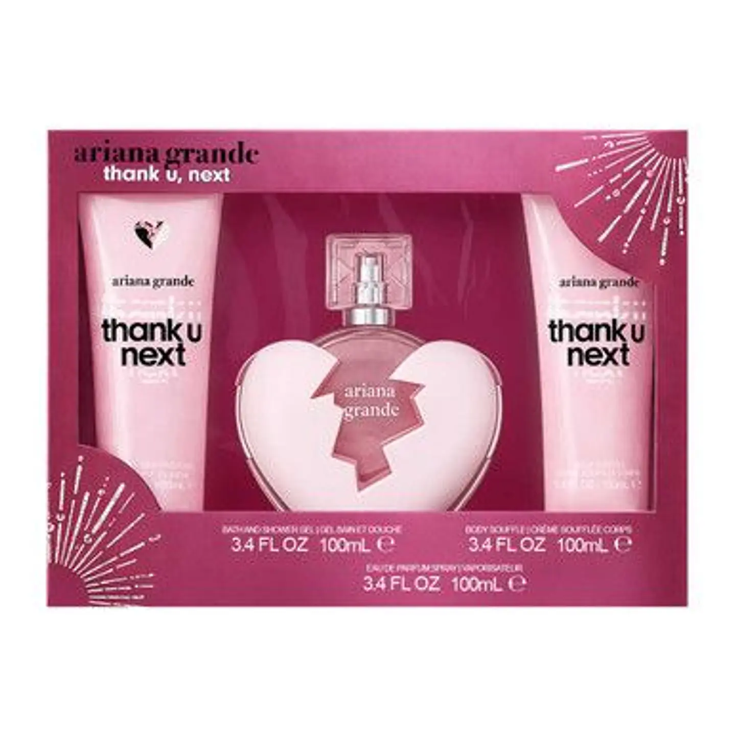ESTUCHE ARIANA GRANDE THANK U, NEXT (3 PIEZAS) 1