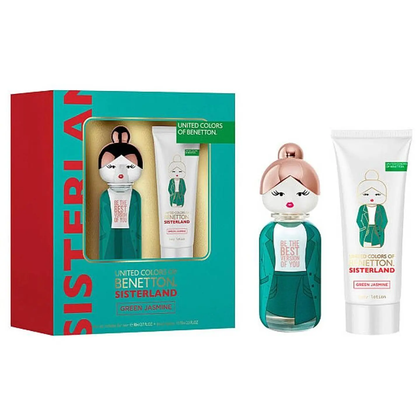 ESTUCHE BENETTON SISTERLAND GREEN JASMINE EDT (2 PIEZAS) 1
