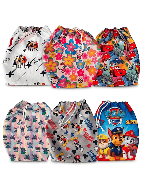 Morral de Cuerdas Infantil - Diseño Personajes Favoritos (Múltiples Diseños)