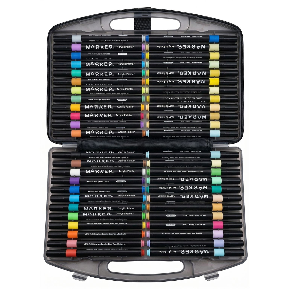 Set de 48 Lápices de Pintura Acrílica Punta Fina Tipo Pincel CYP - Calidad Profesional 2