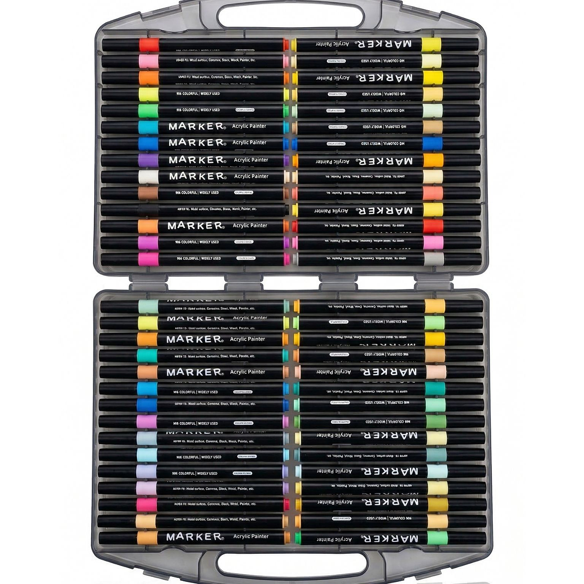 Set de 60 Lápices de Pintura Acrílica Punta Fina Tipo Pincel CYP - Calidad Profesional 2