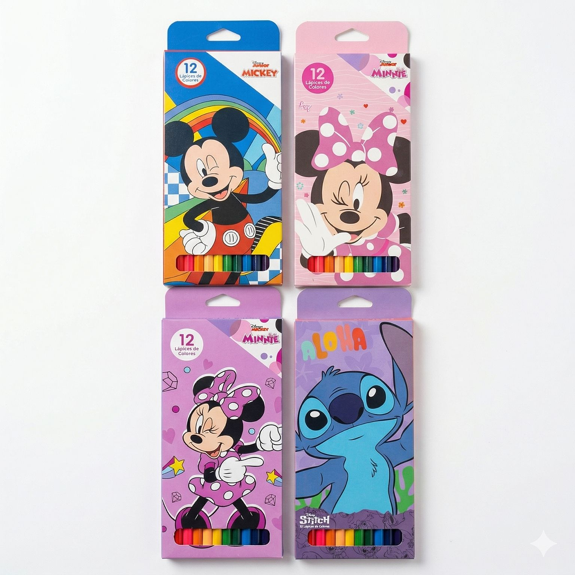 Set de 12 Lápices de Colores Disney - Edición Personajes Favoritos 1