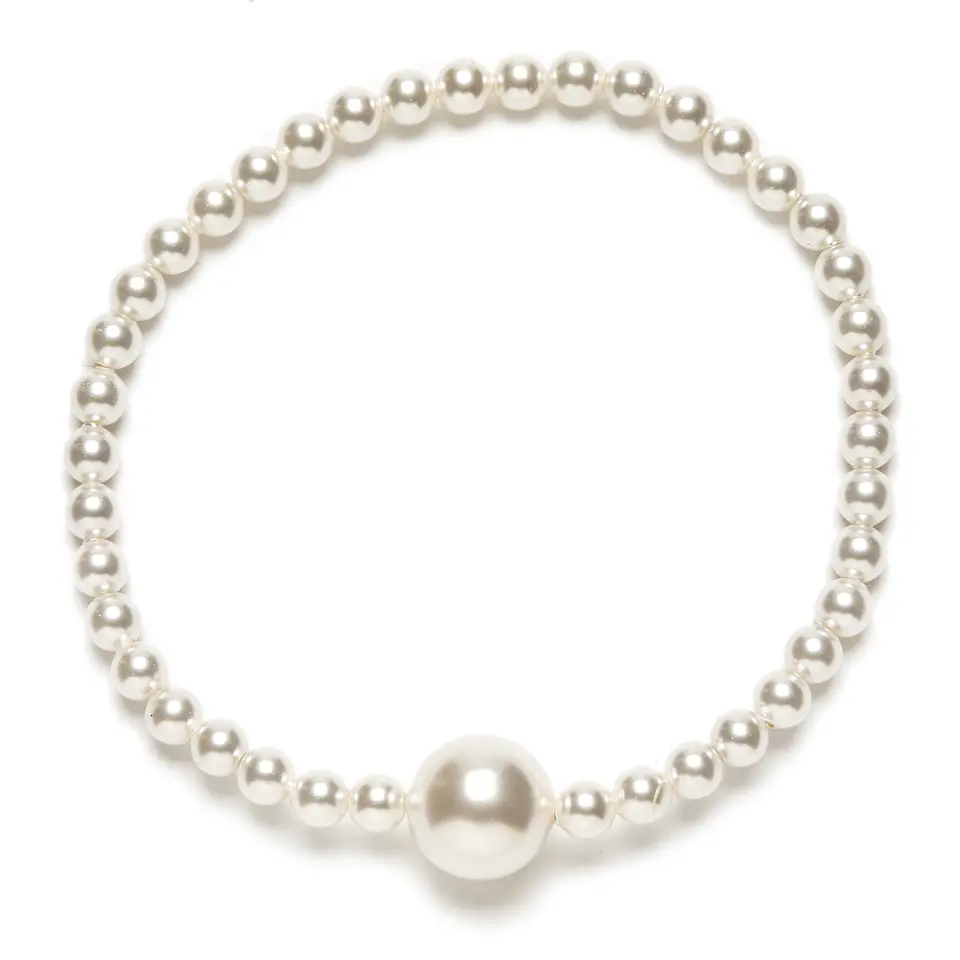 Pulseira elástica com pérolas 1