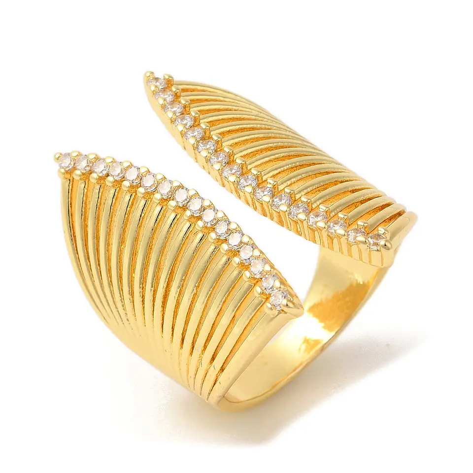 Anel Rastro em latão banhado a ouro 1