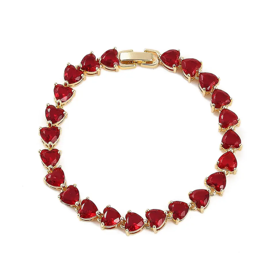 Pulseira Corações em latão 1