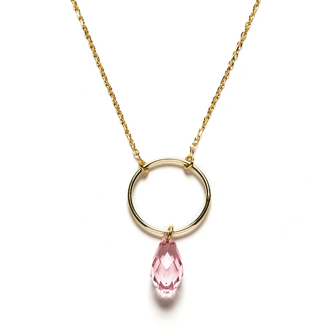 Colar Lágrima Rosa