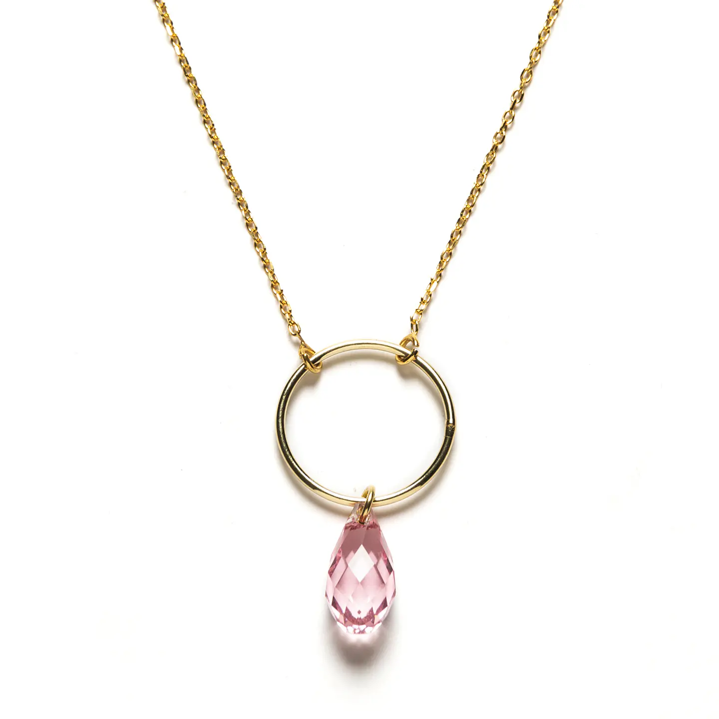 Colar Lágrima Rosa 1