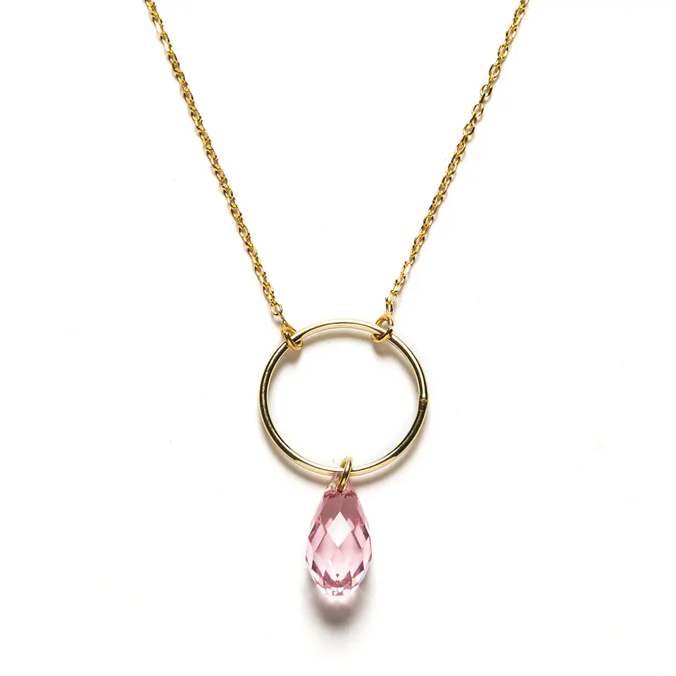 Colar Lágrima Rosa 1