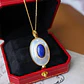 Colar oval Lapis Lazuli - Thumbnail 2