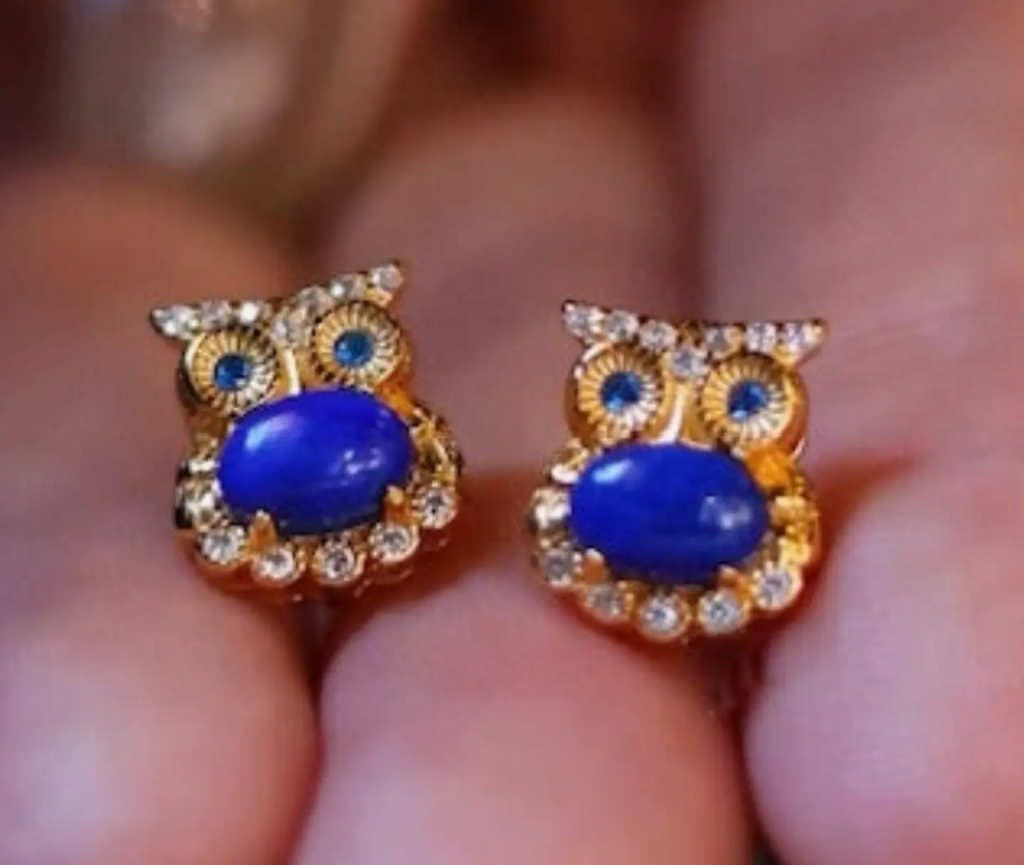 Brincos Coruja Lapis Lazuli 1