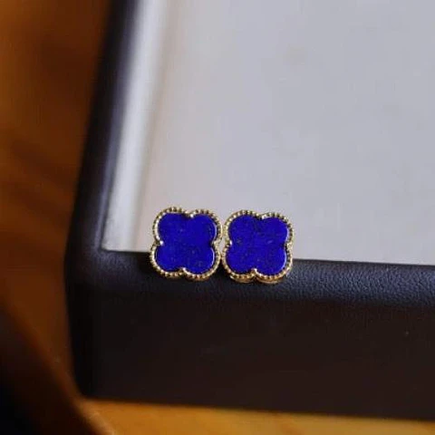 Brincos Minimalistas Lapis Lazuli