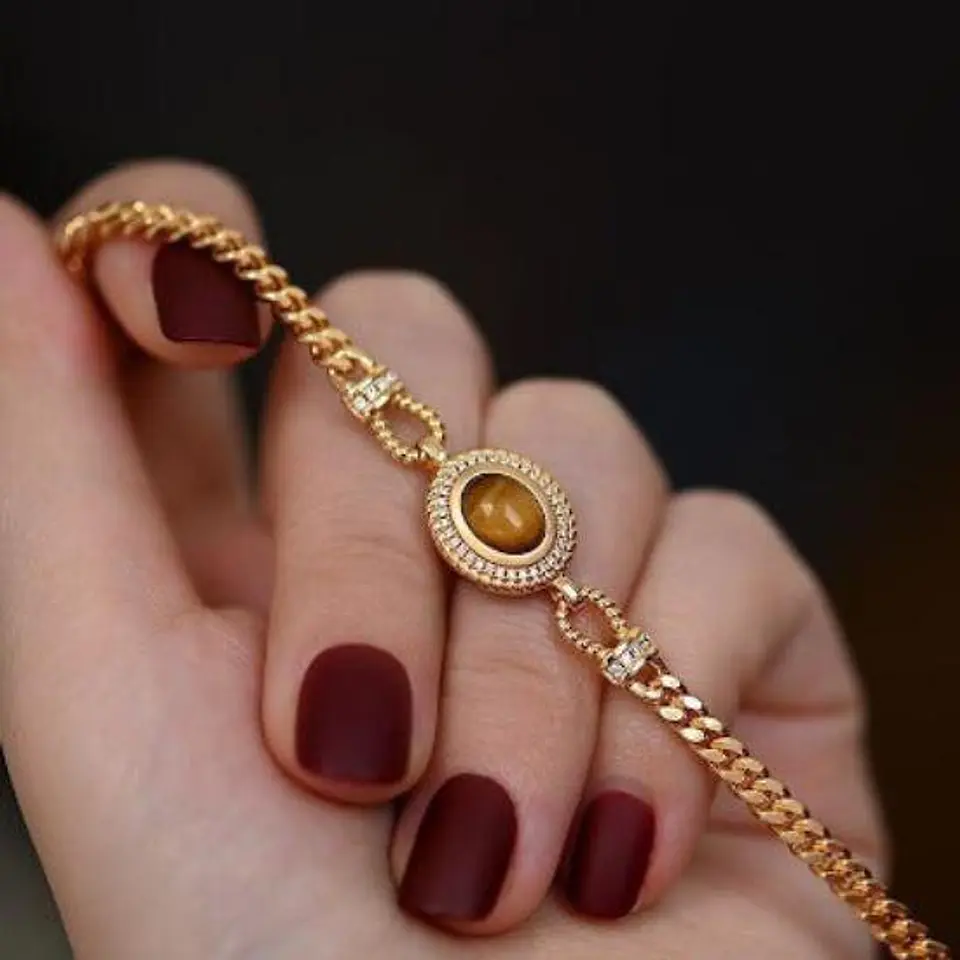 Pulseira com Olho de Tigre 2
