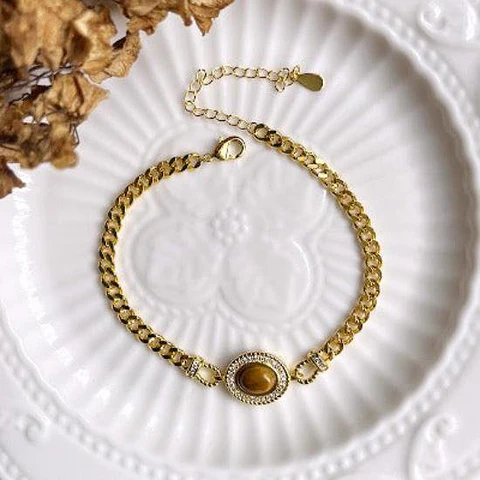 Pulseira com Olho de Tigre