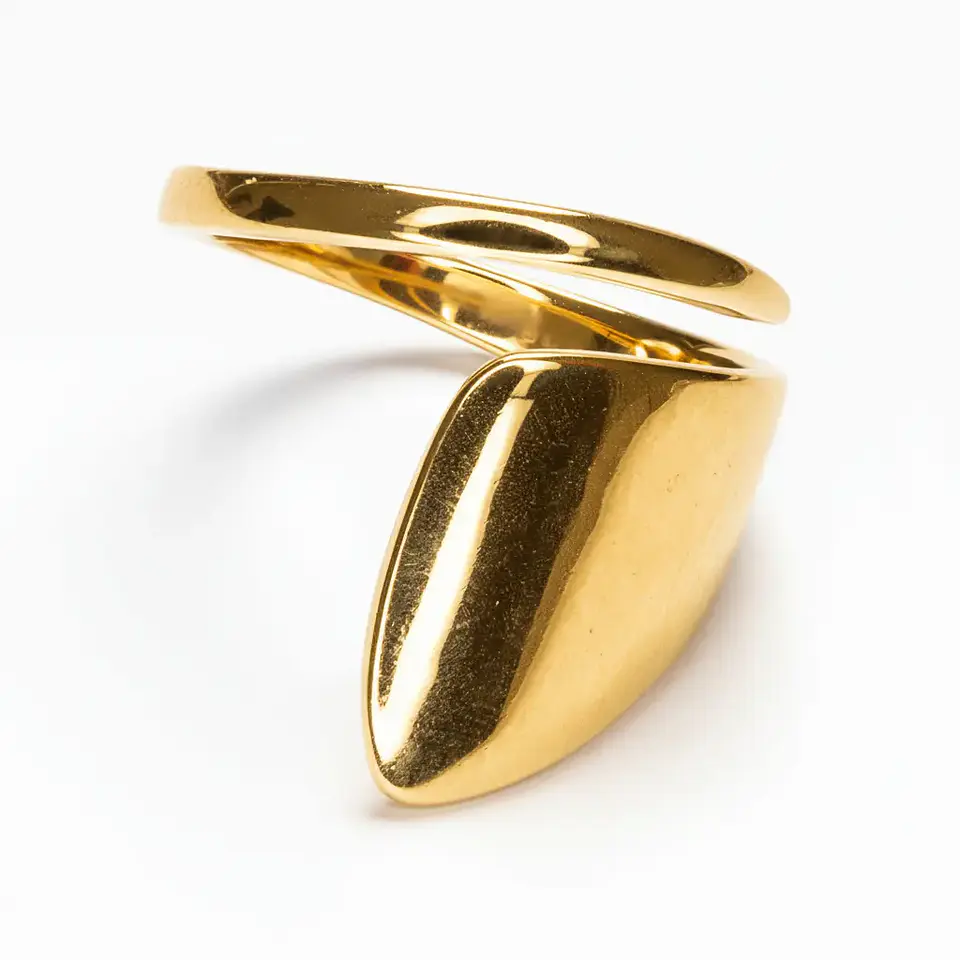 Anel Oris em Prata banhada a ouro 1