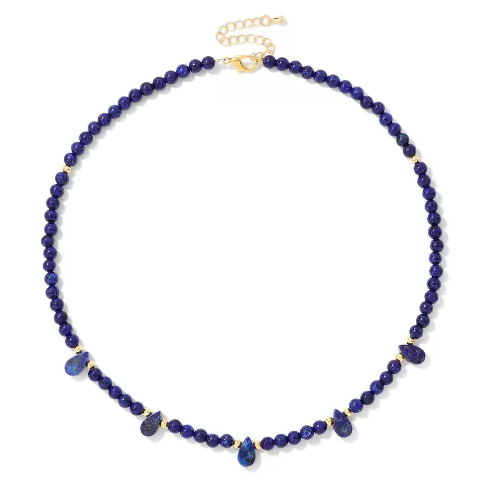 Colar em Lapis Lazuli e contas de prata 1