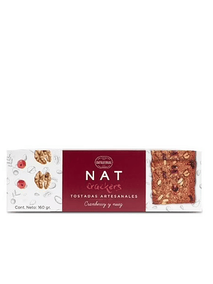Nat Crackers Tostada Artesanal Cranberry Nuez 160g