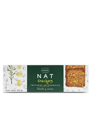 Nat Crackers Tostada Artesanal Pistacho Romero 160g