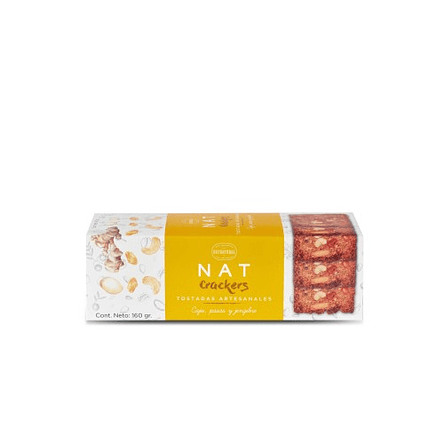 Nat Crackers Tostada Artesanal Caju 160g 1