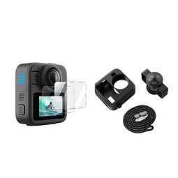 Kit silicona +2 laminas de vidrio Gopro max 2
