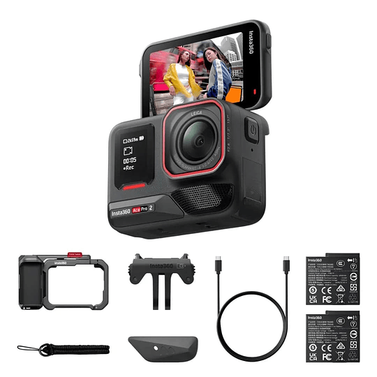 Cámara insta360 Ace pro 2 Dual battery + kit xplorer gris oscuro 