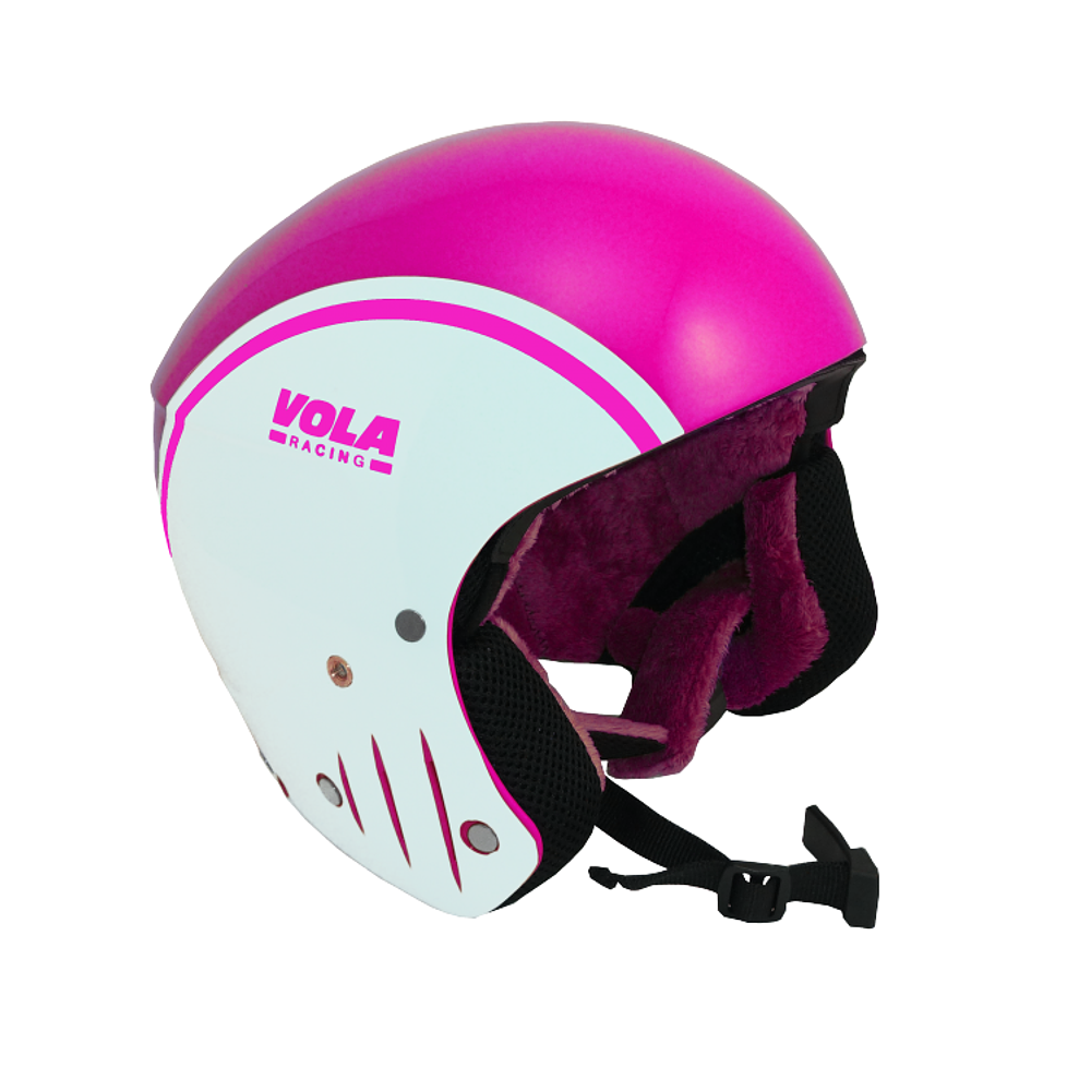 Casco Ski Vola Nieve Competición Fis Girly Rosa Racing M