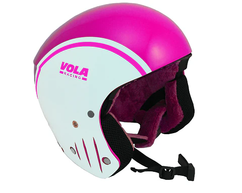 Casco Ski Vola Nieve Competición Fis Girly Rosa Racing M