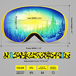 Antiparra Ski Snowboard Amarilla Full Espejada UV400 100%