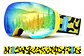 Antiparra Ski Snowboard Amarilla Full Espejada UV400 100% - Miniatura 1