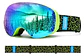 Antiparras Nieve Ski Snowboard Verde Full Espejada UV400 100% - Miniatura 1