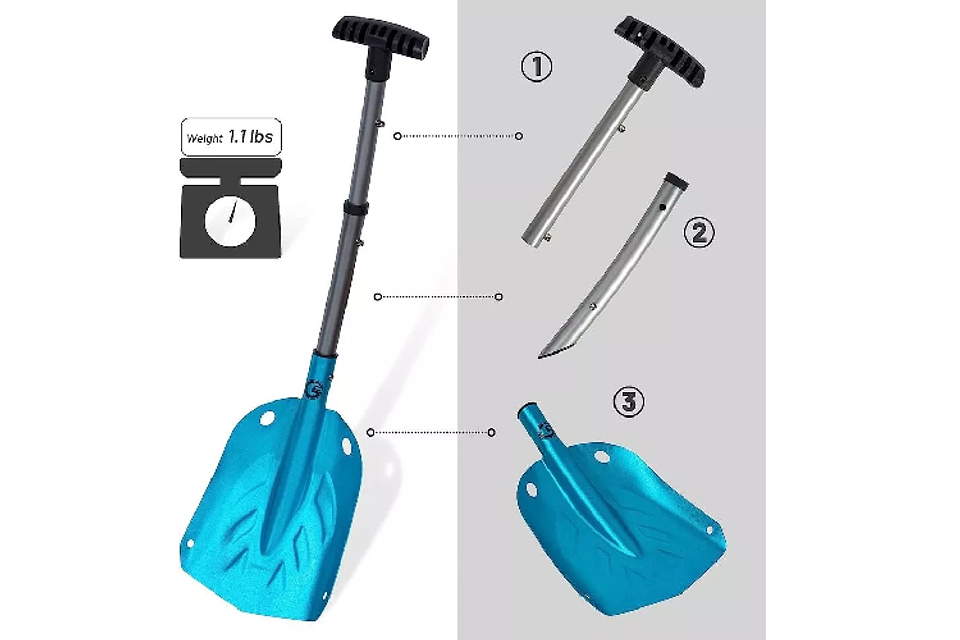 Pala De Nieve Telescópica Ligera Compacta Emergencia 4