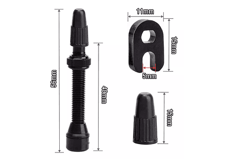 Válvulas Tubeless Bicicleta Ciclismo Presta Tubular Francesa 56mm Par