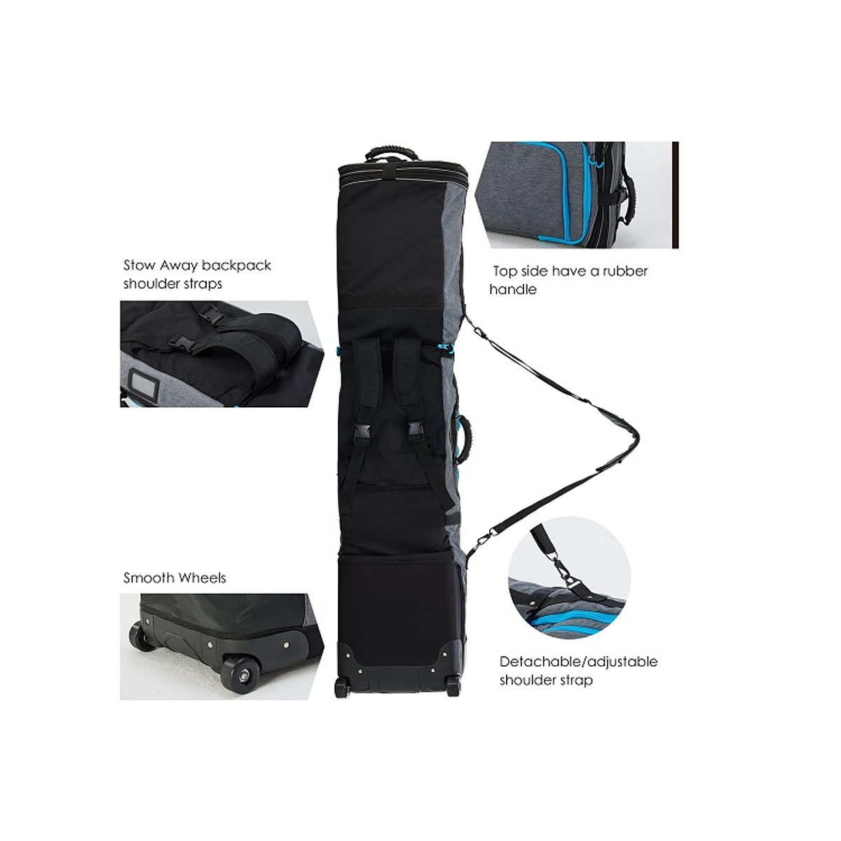 Bolso Viaje Porta Ski Snowboard Extendible 160-175-190cm /14