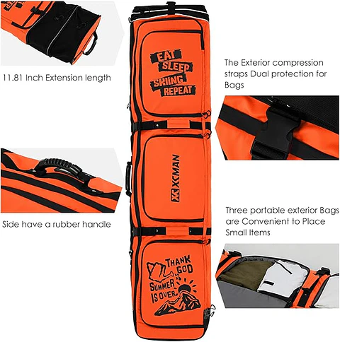 Bolso Viaje Porta Ski Snowboard Extendible 160 - 175 - 190 cm 