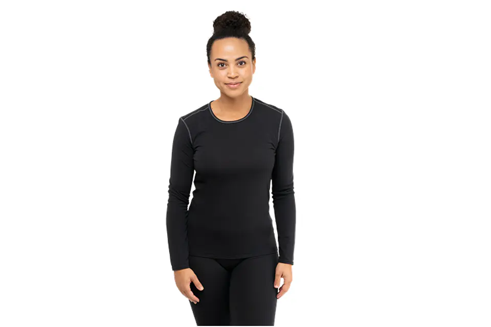 Camiseta Primera Capa Bi- Play Black Hot Chillys Mujer  3