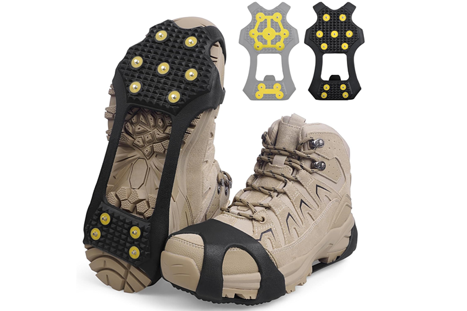 Cubre Suela Grip Antideslizante Nieve Crampones Adaptables Integrados 1