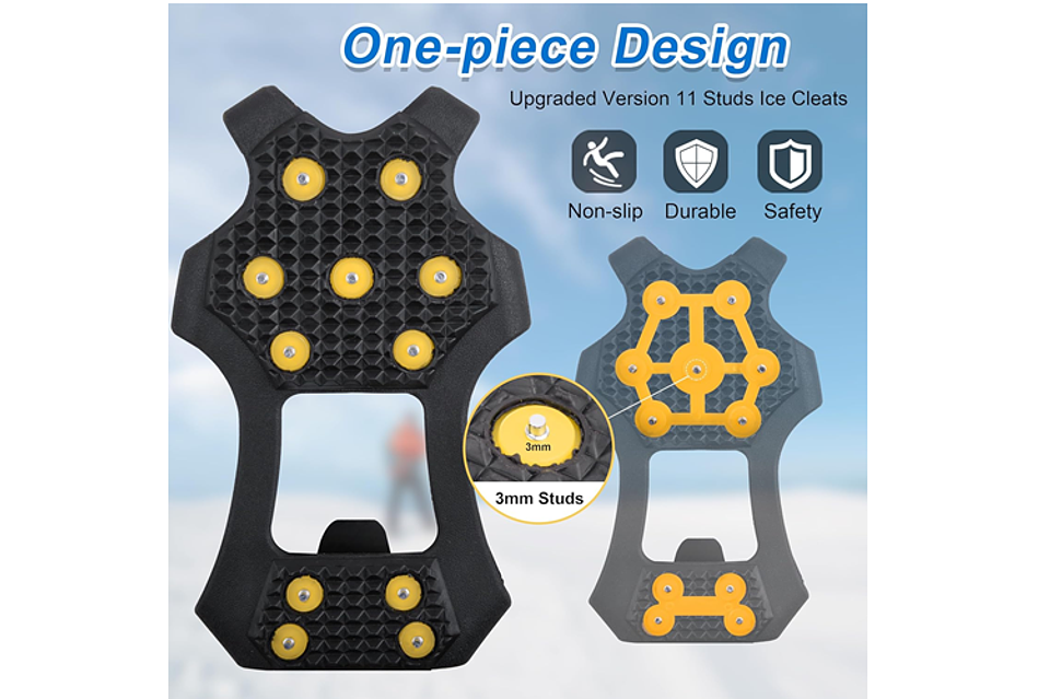 Cubre Suela Grip Antideslizante Nieve Crampones Adaptables Integrados 2