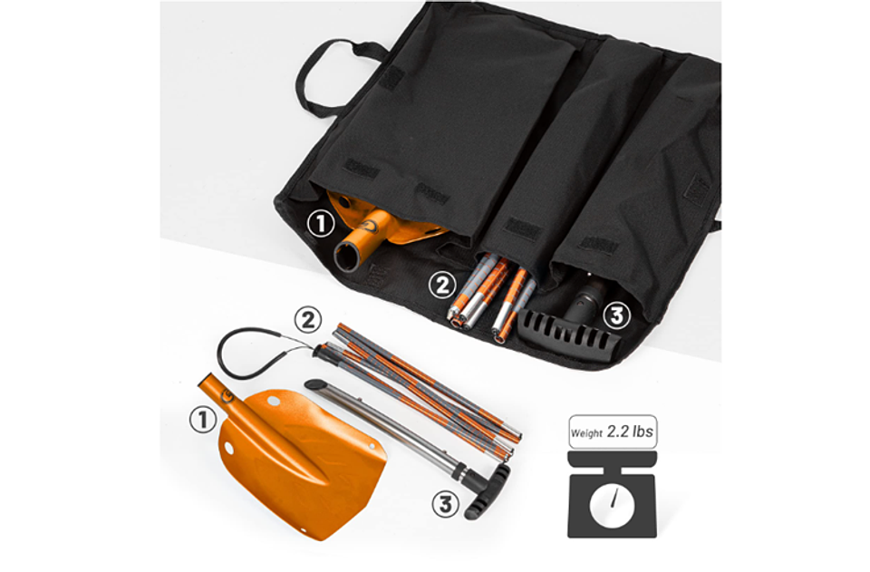 Set G2 Sonda + Pala Nieve Emergencia Incluye Bolso 2
